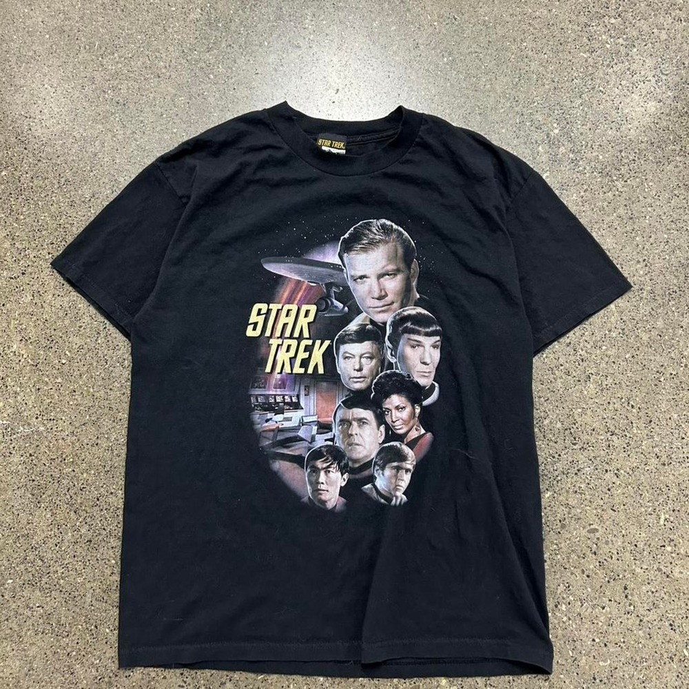 Vintage Star Trek TV Show Promo Y2K T-Shirt (Size L)